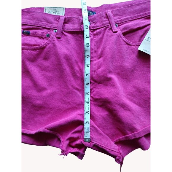 Polo Ralph Lauren Shorts 32 Crosby Relaxed Pink Raw Hem - Picture 9 of 15